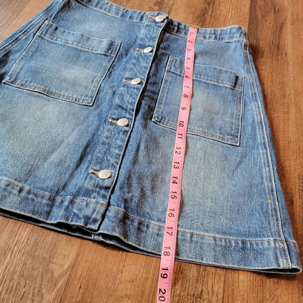 Lucky Brand Button Front Denim Skirt
